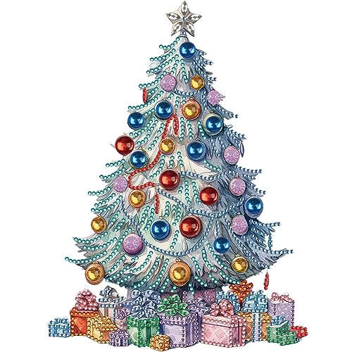 5D Diamond Painting Weihnachtsbaum Set, Diamant Painting Bilder Weihnachten Kit, DIY Teilbohrer Diamant Malerei Weihnachtsdeko Christbaum Deko 30x30cm (O) von Demiawaking