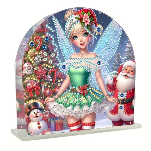 Acryl DIY 5D Diamond Painting Handtuchhalter Weihnachten Set, Diamant Malerei Taschentuch Organizer Taschentuchbox, Weihnachtsdeko Taschentuch Aufbewahrung Kit (Elf) von Demiawaking