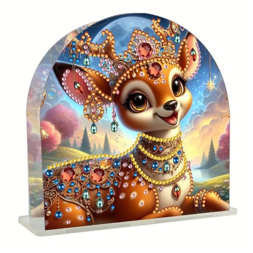 Acryl DIY 5D Diamond Painting Handtuchhalter Weihnachten Set, Diamant Malerei Taschentuch Organizer Taschentuchbox, Weihnachtsdeko Taschentuch Aufbewahrung Kit (Reh) von Demiawaking