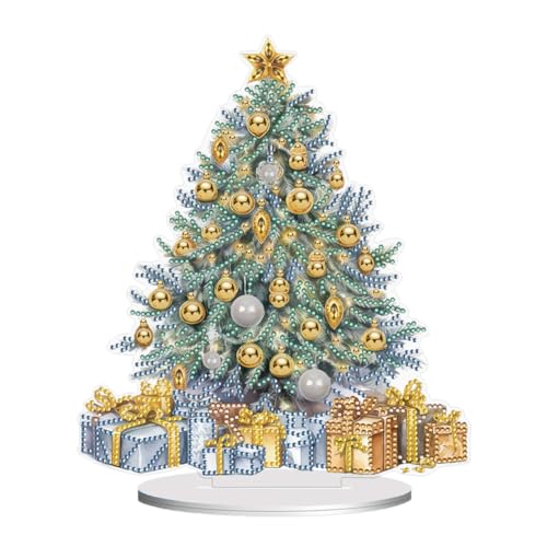 Demiawaking DIY 5D Mosaik Kristall Diamond Painting Weihnachtsbaum Handwerk Diamant Malerei Kit Weihnachtsdeko Ornamente Geschenke (M) von Demiawaking