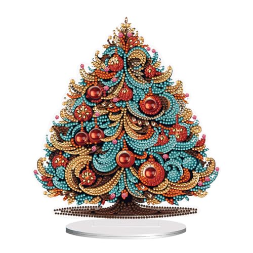 Demiawaking DIY 5D Mosaik Kristall Diamond Painting Weihnachtsbaum Handwerk Diamant Malerei Kit Weihnachtsdeko Ornamente Geschenke (Z) von Demiawaking