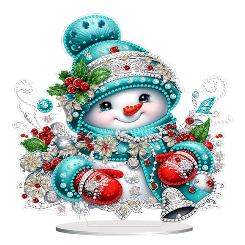 Demiawaking DIY 5D Mosaik Kristall Diamond Painting Weihnachtsbaum Handwerk Diamant Malerei Kit Weihnachtsdeko Ornamente Weihnachten Geschenke (Schneemann H) von Demiawaking