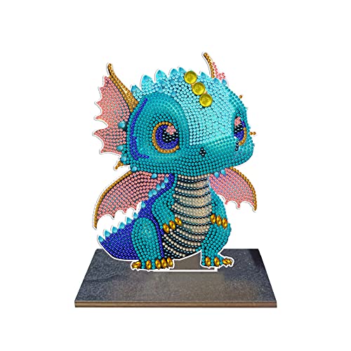 Demiawaking Diamond Painting Drachen Deko, DIY Diamant Malerei Tischedeko Ornament, Diamant Painting Kinder Set Geschenke (Drachen A) von Demiawaking