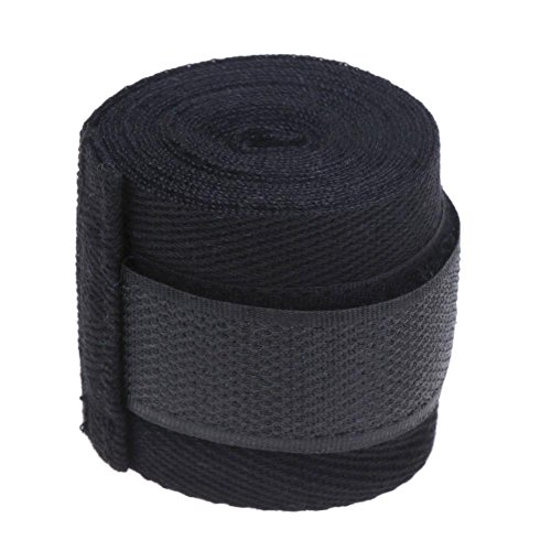 Demiawaking Professionelle Boxbandagen für Boxen und Boxen für Muay MMA Taekwondo 2,5 m (schwarz) von Demiawaking