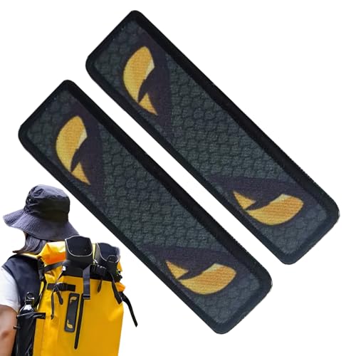 Demsyeq Aufnäher für Kleidung, Schlangenaugen-Patches für Rucksäcke, dekorative Applikation, reflektierend, für Taschen, Hundewesten, Set mit 2 selbstklebenden Jackenabzeichen Demsyeq Aufnäher für Kleidung, Schlangenaugen-Patches für Rucksäcke, dekorative Applikation, reflektierend, für Taschen, Hundewesten, Set mit 2 selbstklebenden Jackenabzeichen von Demsyeq