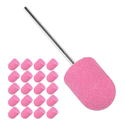 Nagelschleifkopf, Feines Schleifpapier mit Schleifkopf Zum Nagelpolieren 0,4 X 0,6 Zoll, Praktisch für die Dekontamination (PINK) von Denash