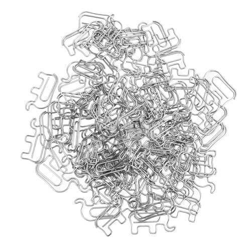 Niedliche Büroklammer in Elefantenform aus Edelstahl, 100 Stück, mit Aufbewahrungsbox für Foto-Lesezeichen (SILVER) von Denash