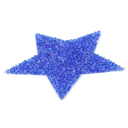 Stern-Applikationen, Sternförmige Strass-Flicken, Schöne Kristall-Autoaufkleber, DIY-Zubehör (8 cm reiner blauer fünfzackiger Stern) von Denash