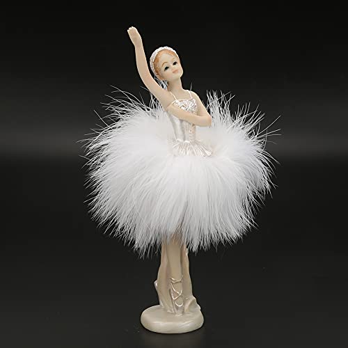 Tanzen Ballett Mädchen Figur, Lebendige Mini Weiße Decporation Figur Ornamente Handwerk für Schreibtisch Dekor (033) von Denash