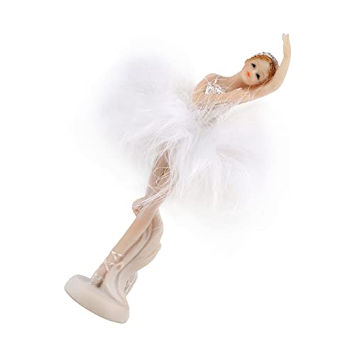 Tanzen Ballett Mädchen Figur, Lebendige Mini Weiße Decporation Figur Ornamente Handwerk für Schreibtisch Dekor (037) von Denash