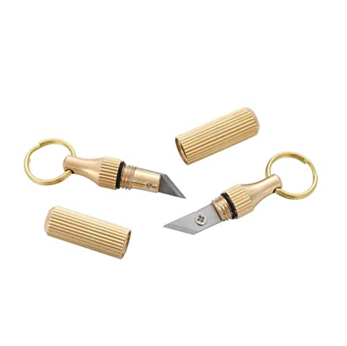 Denxahao Mini Messer Schlüsselbund Tasche Messer Edelstahl Messer Mehrzweck Cutter Werkzeug Outdoor Offene Dosen Schälen Früchte Geschenke Nützlich und praktisch (2pcs) von Denxahao