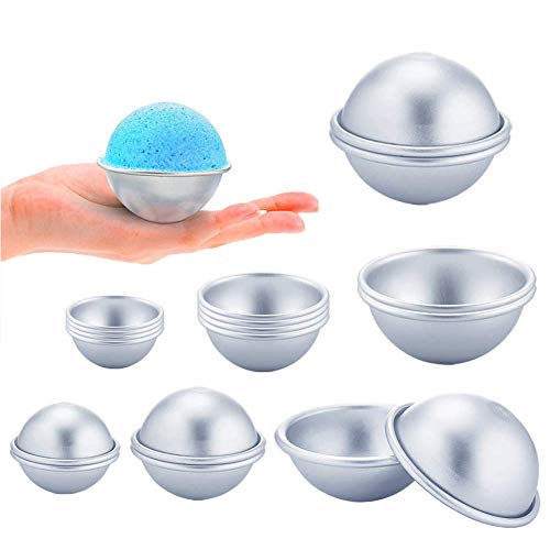 Seifenform Bath Bomb Molds,18 Stück Badekugel Form mit 3 Größen Metall Formen für Badekugeln DIY Bad Bombe Schimmel für DIY Handgemachte Badekugeln und Seifen von Deolven