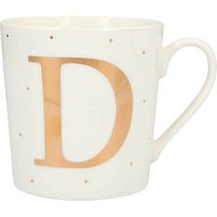 DEPESCHE Kaffeebecher Buchstabe D weiß/gold 0,3 l von Depesche