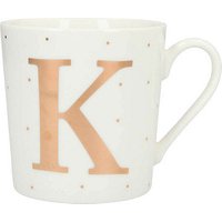 DEPESCHE Kaffeebecher Buchstabe K weiß/gold 0,3 l von Depesche