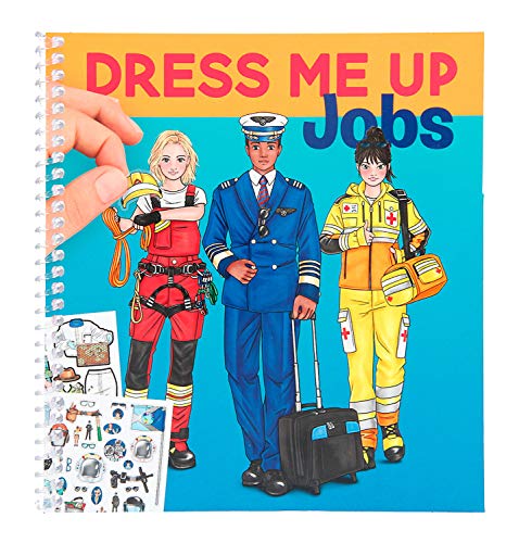 Depesche 11402 Sticker-Album "Dress Me Up Jobs", Sticker-Heft mit 24 Seiten, Motive mit verschiedenen Berufen, ca. 18,6 x 17 x 1,3 cm von Depesche