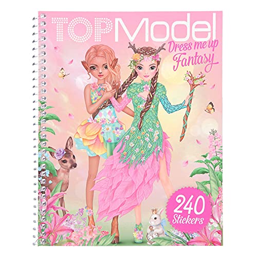 Depesche 11664 TOPModel - Dress me up Fantasy, Mal- und Stickerbuch mit 24 magischen Motiven zum Ausmalen und Bekleben, inkl. 240 Stickern, ca. 20 x 16 x 1 cm von Depesche