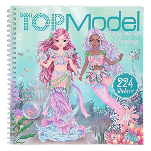 Depesche 11964 TOPModel - Dress me up Fantasy, Mal- und Stickerbuch mit 24 magischen Motiven zum Ausmalen und Bekleben, inkl. 224 Stickern, ca. 18 x 17,5 x 1,2 cm von Depesche