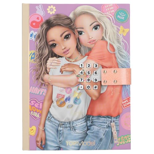 Depesche 13621 TOPModel Girl Power - Tagebuch mit Zahlen-Code und Sound, Buch in Pink, mit Model Motiv und 192 linierten Seiten von Depesche