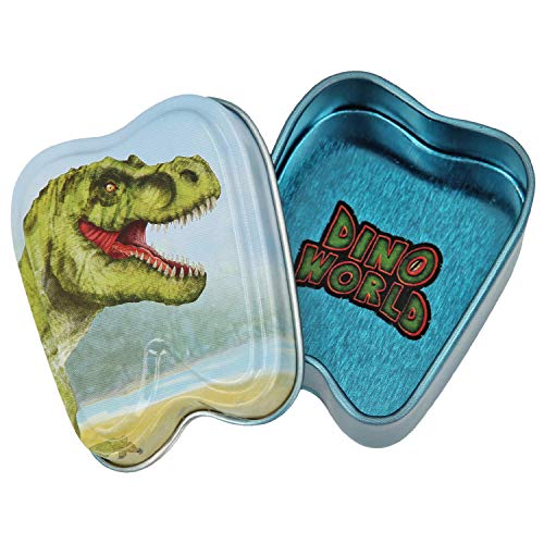 Depesche 5615 Blechdose Dino World, ca. 5,4 x 4,3 x 1,9 cm, Sortiert von Depesche