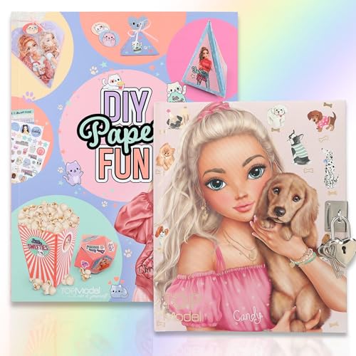 Depesche TOPModel Doggy Tagebuch Kitty & Doggy und DIY Paper Fun Book Cutie Star – Geheimnisse bewahren und kreativ Werden! Perfekt für stilvolle Tagebuch-Einträge und kreative Bastelprojekte von Depesche