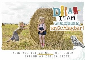 Medi-Klappkarte Dreamteam mit Spruch Wortreich 003 von Depesche