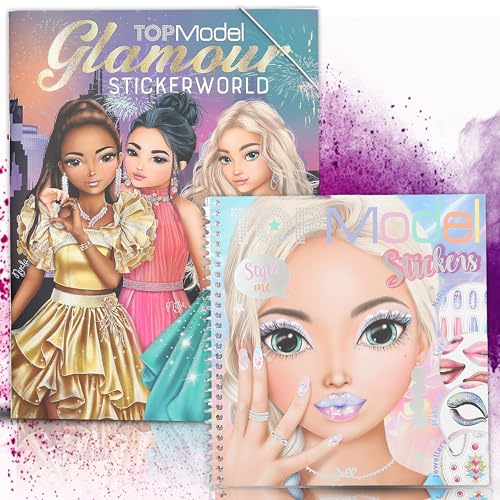 TOPModel Glamour Stickerworld & TOPModel Dress Me Up FACE – Kreative Sticker- und Designsets für junge Modefans, zum Gestalten stylischer Looks und Gesichtsmake-ups – Perfekt für kreative Stunden von Depesche