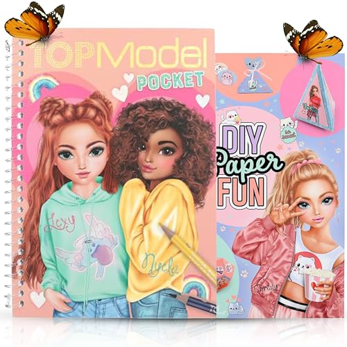 TOPModel DIY Paper Fun Book CUTIE STAR + TOPModel Pocket Malbuch – Kreativer Bastelspaß für Modefans! von Depesche