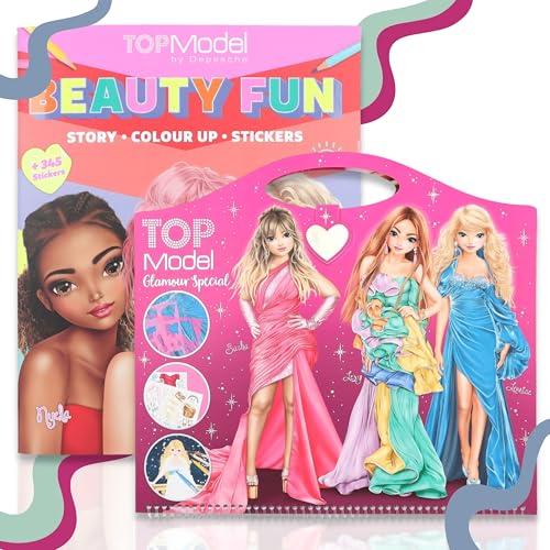 TOPModel Malbuch BEAUTY FUN & Create your Glamour Special: Dein kreatives Duo für zauberhafte Kunstwerke voller Stil, Glamour und Fantasie – entdecke deine kreative Seite! von Depesche