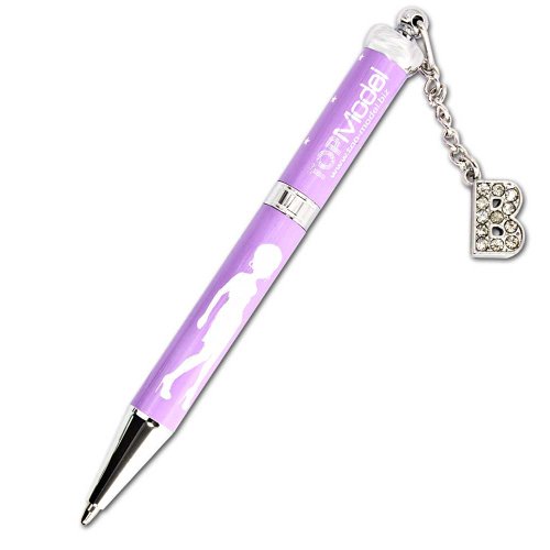 TopModel Bling Bling Pen Kugelschreiber Stift mit Steinchen Alphabet Buchstabe B lila von Depesche