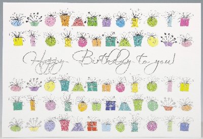 Vivo Arte Klappkarte Geburtstag 18,5x12,5 cm Happy Birthday to you! von Depesche