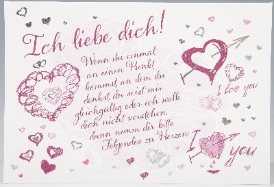 Vivo Arte Klappkarte Geburtstag 18,5x12,5 cm Ich liebe dich! Wenn du einmal an einen von Depesche