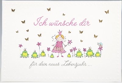 Vivo Arte Klappkarte Geburtstag 18,5x12,5 cm Ich wünsche dir für dein neues Lebensjahr von Depesche