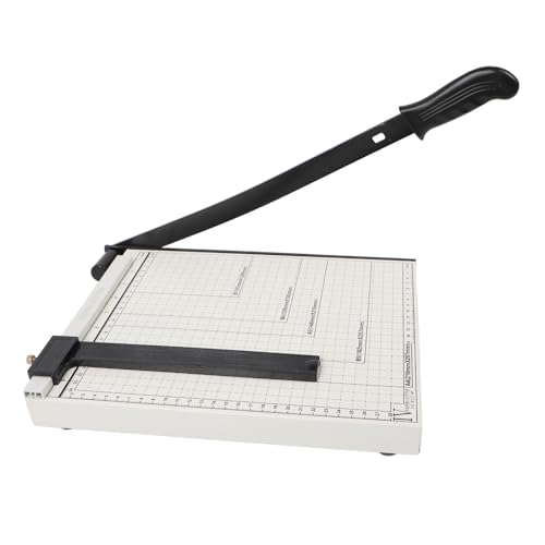 A4-Papierschneider, Stapelpapierschneider mit Präziser Schneidklinge, Robuster Guillotine-Papierschneider, Professioneller Papierschneider für Zuhause, Büro, Schule von Depisuta