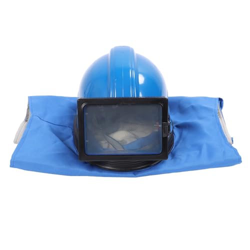 Depisuta Sands Trahler Helm, Safe Air Feed Sand Blasts Helm mit Schulter Schutz Sand Blasts Hood Protector mit Temperatur Regler und Luft Schlauch Zum Sprühen Schleifen Schneiden von Depisuta