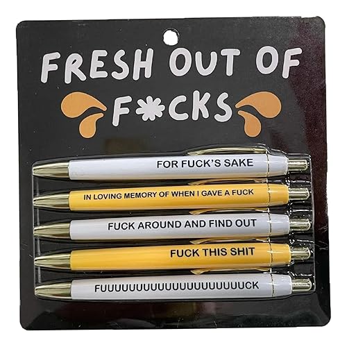 Depploo Motivierendes Badass-Stift-Set, lustige Stifte Schimpfwort, tägliches Stift-Set, ermutigen Sie das Kugelschreiber-Set, Schimpfwort, täglicher Kugelschreiber-Set, Schule, Büro, Zuhause, lustige von Depploo