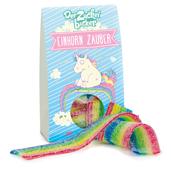 EInhorn Zauber, saure, gezuckerte Fruchtgummistreifen, 60g von Der Zuckerbäcker GmbH