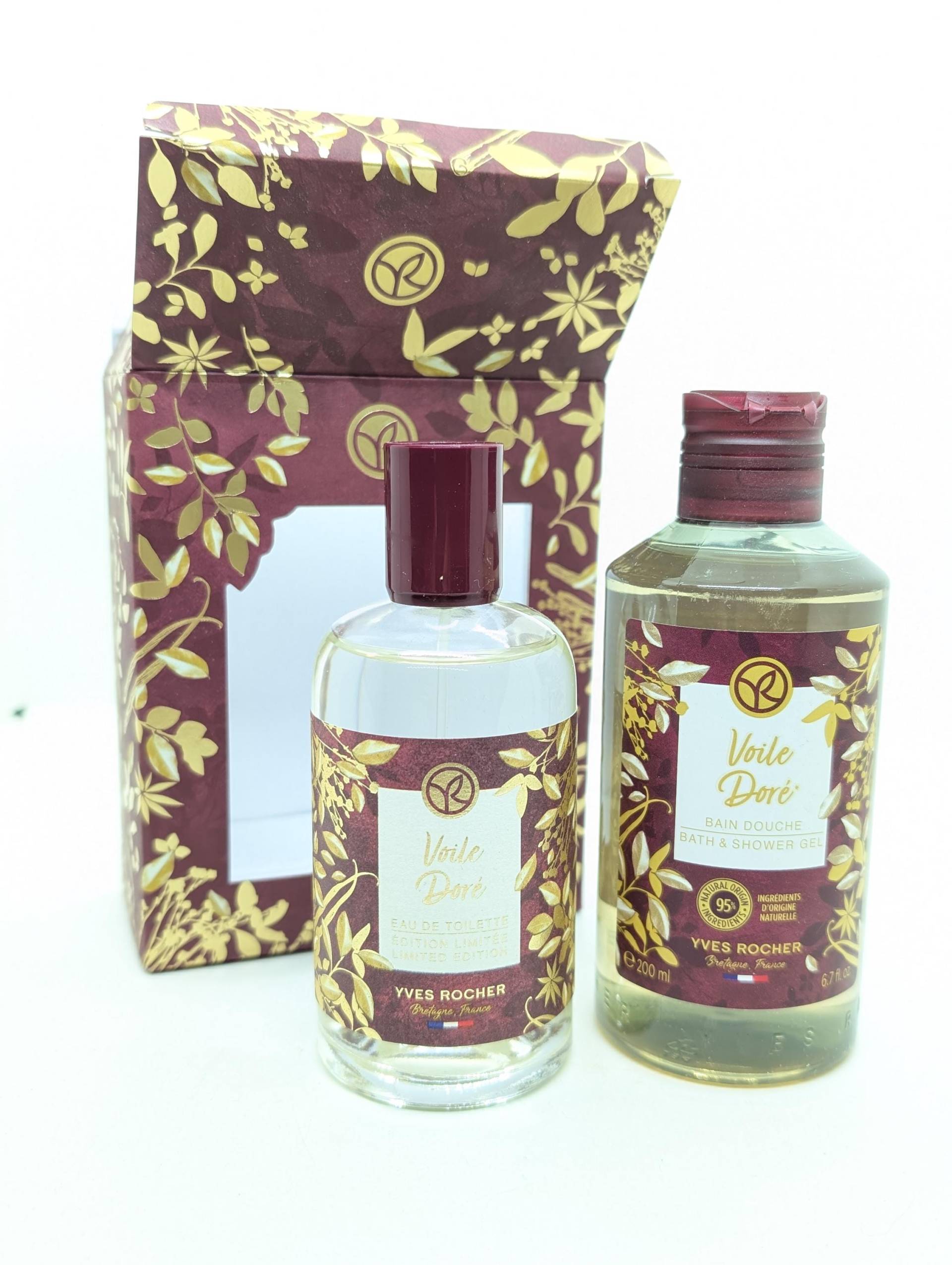 Yves Rocher Voile Doré Parfum Set | Eau De Toilette| Vaporisateur Spray 100 Ml Und 200Ml Duschgel Mit Original Box| Limited Edition von DerAusstatter