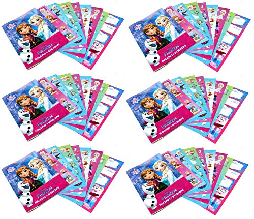 Die Eiskönigin -1260-tlg. Geburtstags-Set - Frozen - 6x Sticker-Album - Mitgebsel für Party-Tüten/Kindergeburtstag von DerForm Die Eiskönigin