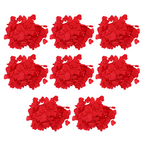 8 Packungen Papierkonfetti, 16.000 Stück Abbaubares Rotes Herz-Konfetti, Konfetti-Shaker, Party-Konfetti, Konfetti-Poppers, Konfetti-Shaker für Hochzeitsantrag, Party-Dekoration, Zubehör, von Derefine