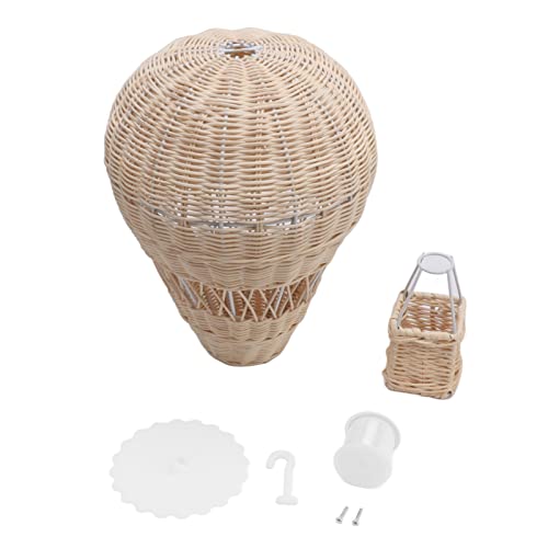 Rattan-Heißluftballon-Wanddekoration, 1 Stück, Rattan-gewebte Dekoration, Kinderzimmer, Party, Foto-Requisiten, Hintergrund-Anhänger-Dekoration von Derefine