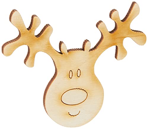 10 Stück Holz Rentier Köpfe Weihnachten Craft Form Dekorationen von Derwent Laser Craft