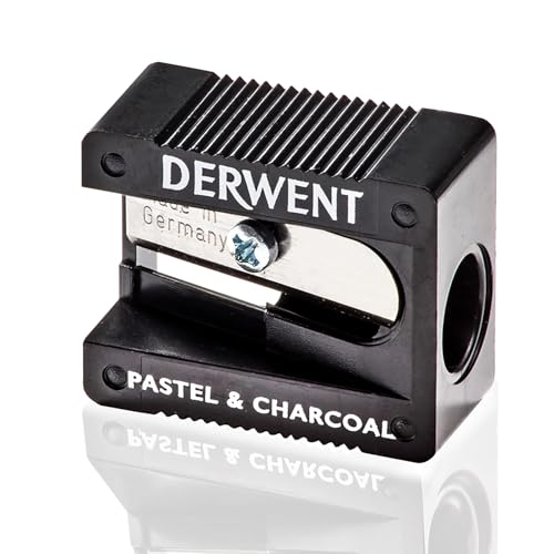 Derwent Pastell-Bleistiftspitzer, manuell, professionelle Qualität, 700234, anthrazit von Derwent