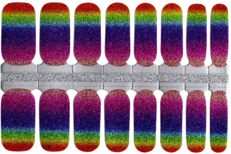 Regenbogen Sparkle Nagellack Wraps von DesNailsandMore