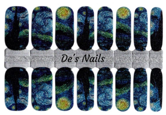 sternenklare Nacht Nagellack Wraps von DesNailsandMore