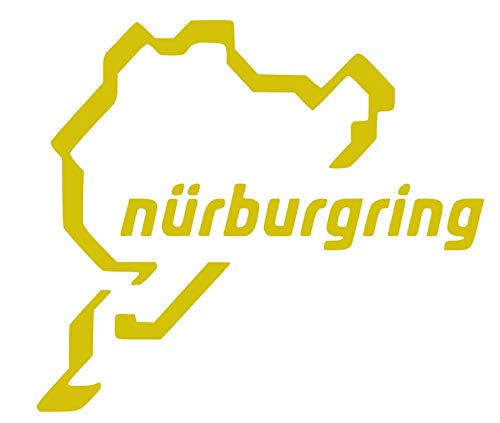 DESCONOCIDO Vinyl-Aufkleber, Nurburgring, 9 x 10 cm (Gold) von Desconocido