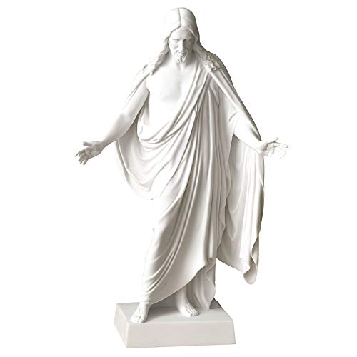 Deseret Book Company Belosol Christus Statue 30,5 cm Jesus Christus Zuchtperlen Weiß Marmor von Deseret Book Company