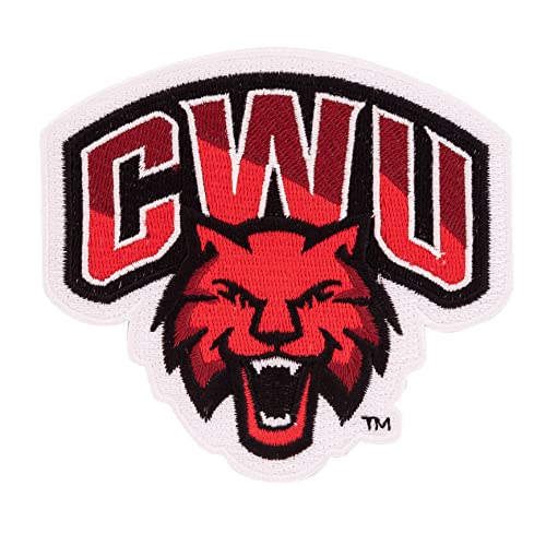 Central Washington University Patch Wildcats CWU Gummistiefel-Aufnäher, bestickt, zum Aufnähen oder Aufbügeln, Blazer-Jackentasche (Patch – Design A) von Desert Cactus