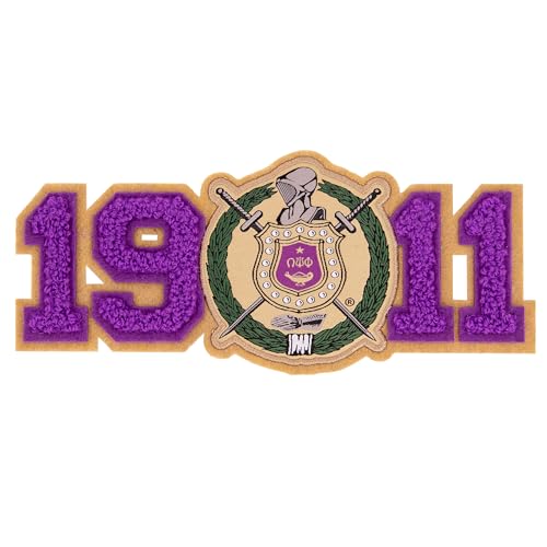 Desert Cactus Omega Psi Phi Patch Fraternity Divine 9 OPP Embroidered Appliqué Patch Sew or Iron On Blazer Jacket Bag (Felt Letterman Patch) von Desert Cactus