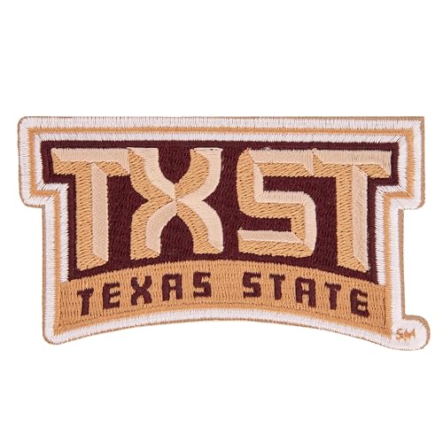 Desert Cactus Texas State University Patch – bestickte Aufnäher zum Aufbügeln oder Aufnähen für Blazer, Jacken, Rucksäcke, Taschen, Hüte und taktische Ausrüstung – Texas State Bobcats (Patch – Design von Desert Cactus