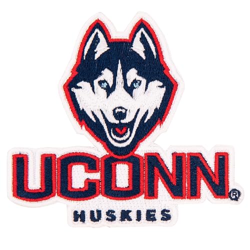 Desert Cactus University of Connecticut Aufnäher – bestickte Applikation zum Aufbügeln oder Aufnähen für Blazer, Jacken, Rucksäcke, Taschen, Hüte und taktische Ausrüstung – Connecticut Huskies (Patch von Desert Cactus